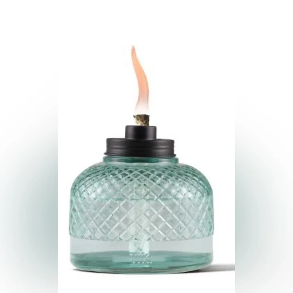 table top glass torch